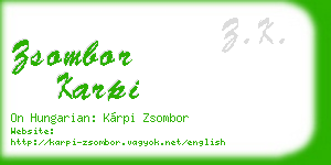 zsombor karpi business card