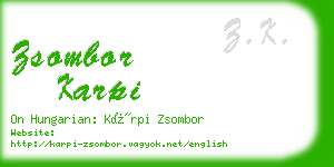 zsombor karpi business card